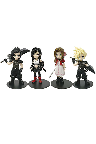 Choice مجموعة بانداي 4 قطع - شخصيات أنمي فانتسي 7 إصدار كيو - تيفازاك، سكرود،...