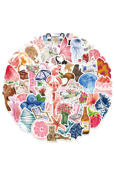 Choice ٥٠ قطعة من ملصقات ألوان مائية بتصميمات ألبان، مناسبة للهواتف، أجهزة ال...