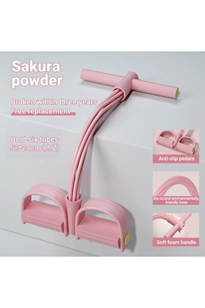 Choice حزام مقاومة وردي بستة أنابيب، حبل شد متعدد الوظائف، أحزمة لياقة بدنية،...