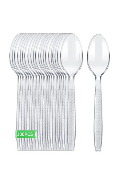 Choice White Plastic Spoon Party Tableware Plastic Cutlery Reusable Plastic Spoon Party Cutlery (Pack Of 10