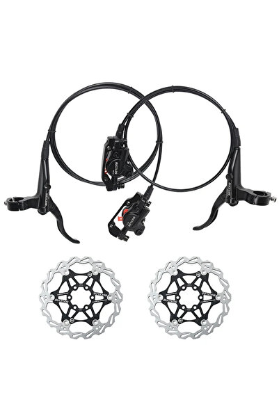 BUCKLOS طقم فرامل قرصية هيدروليكية للدراجات الهوائية، مقاس 160 مم، مع دوار عا...