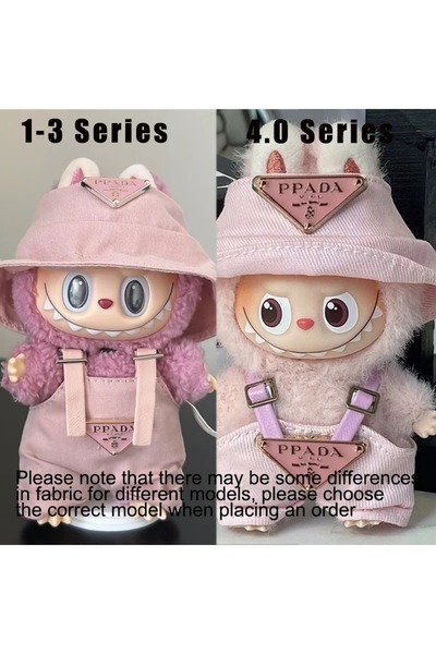 Miniso ملابس سلسلة No Doll 4.0 - 101 - وردي 4.0، سلسلة The Monsters Pin Love لدمية لابوبو المثلثة المقلوبة