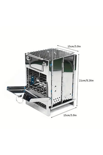 Choice موقد حطب صغير محمول من الفولاذ المقاوم للصدأ من وايت - تصميم صغير الحج...