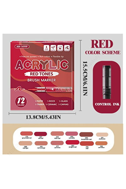 Choice أقلام تلوين أكريليك F 84 لونًا، بنظام حبر سائل مباشر، طرف فرشاة، للخشب...