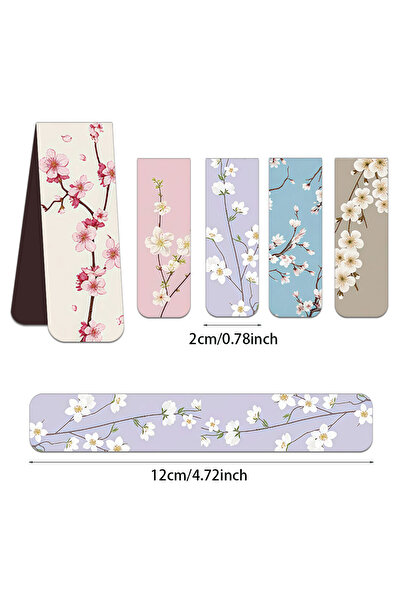 Choice 5 قطع من فواصل الكتب المغناطيسية المزينة بالزهور، فواصل صفحات مغناطيسي...