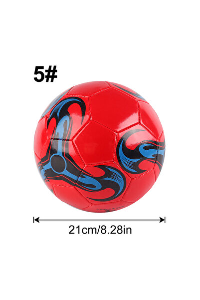 Choice كرة قدم زرقاء رقم 5، قطعة واحدة، مقاس 3 و5، كرة قدم حمراء ناعمة قابلة ...