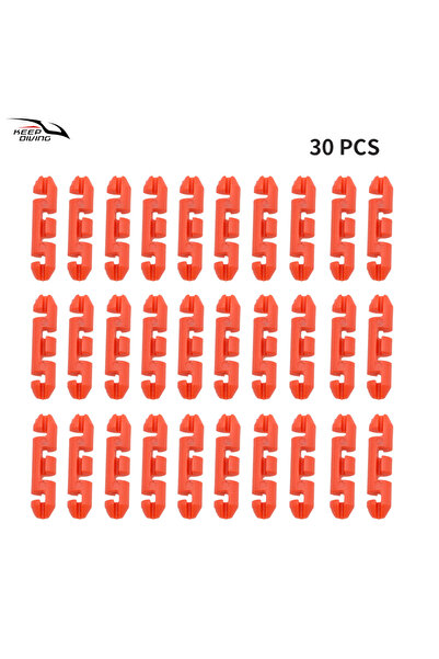 Choice 30 قطعة من خرزات إيقاف تلقائية لتحرير الخيوط المضفرة، خرزات حمراء مناس...
