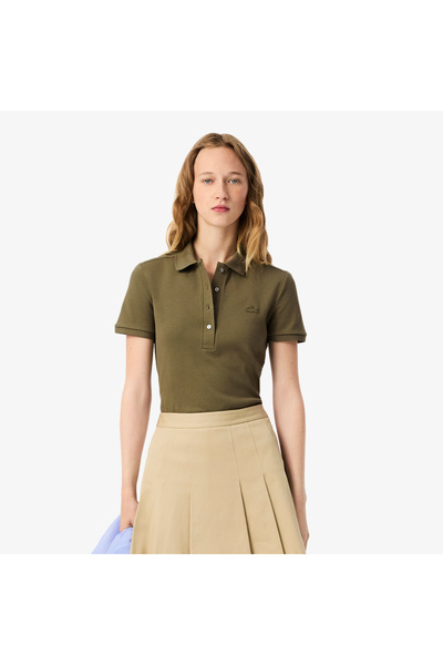 Lacoste قميص بولو L.12.D قصة ضيقة من قماش البيكيه الصغير - PF5462-00-E9F