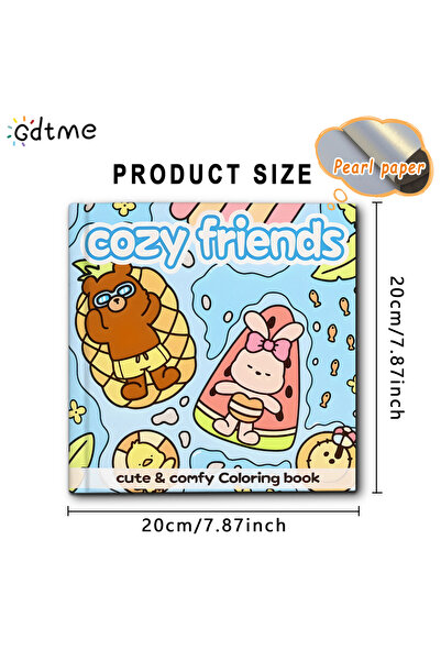 Choice كتاب تلوين "أصدقاء دافئون" متعدد الألوان للكبار والمراهقين، يضم مخلوقا...