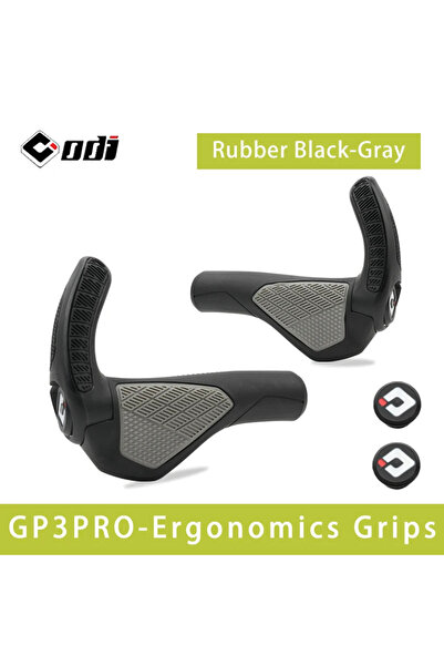 Choice مقابض ODI GP3-Pro للدراجات الجبلية، مطاطية باللونين الأسود والرمادي، ب...