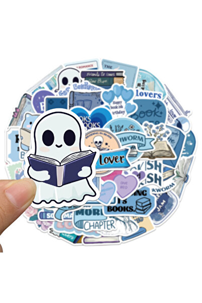 Choice ٥٠ قطعة من ملصقات بلو بوكيش، كتيبات رائعة، مواد، حافظات هواتف، حقائب ك...