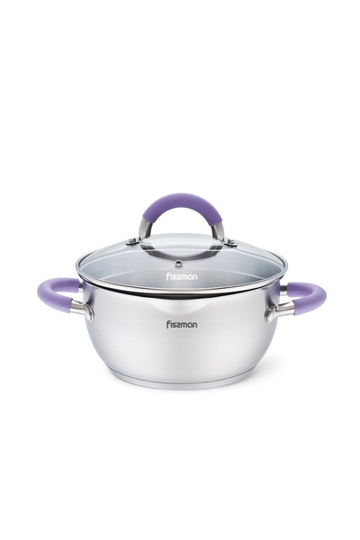 Fissman -Annette pot, 18x9cm, 2l, silver/purple, stainless steel