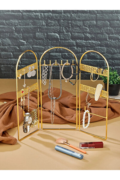 Tasarım Evi Black Luxury Jewelry Organizer Box Decorative Jewelry Stand 3 Pie...