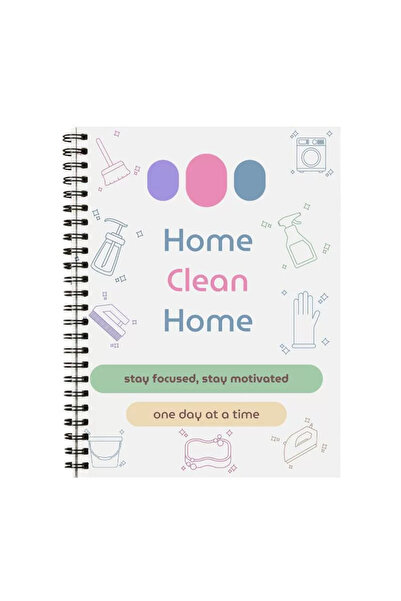 Choice كتاب "بورغندي هوم كلين هوم": منظم مهام أسبوعي للكبار مع مخطط أعمال منزلية ومخطط تنظيف يومي