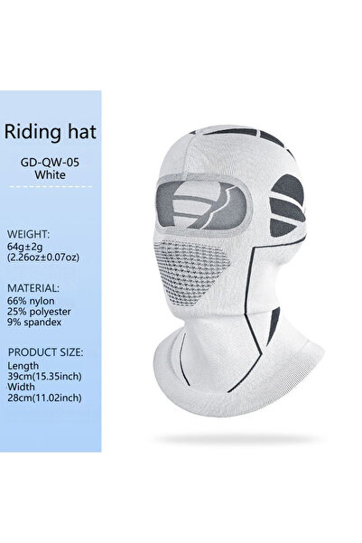 Choice قناع ركوب الدراجات GOBYGO أبيض، شتوي، يسمح بالتهوية، ماص للرطوبة، واقي...