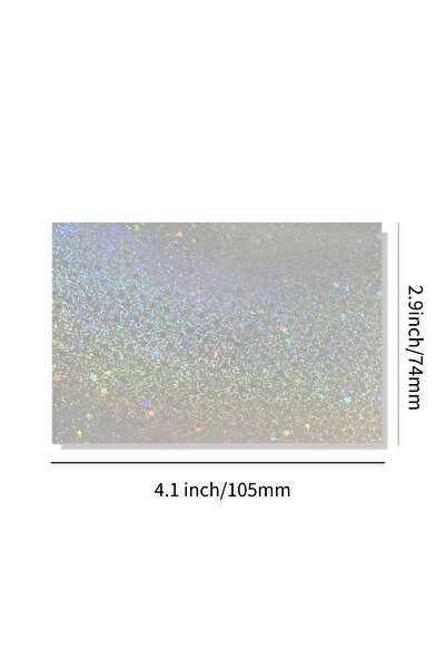Choice 50 قطعة من نجوم الرمل، ورق لاصق ثلاثي الأبعاد، فيلم تغليف بارد، 2.9 × 4.1 بوصة، لامع ونظيف