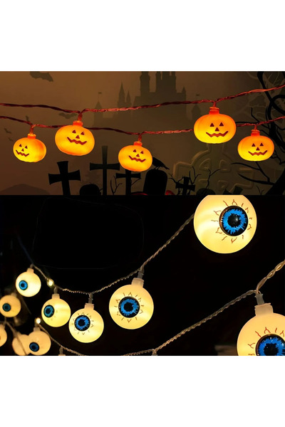 Choice سلسلة أضواء LED على شكل عين يقطينة بطول 1.5 متر و10 مصابيح LED، مناسبة...