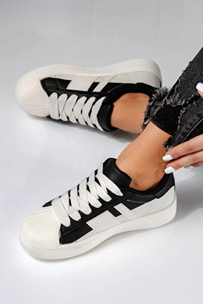 Zaira Adidasi dama negri din piele ecologica Cindy #20992 - 40