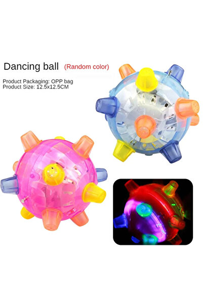 Choice Random Color Funny Flashing Music Dance Ball Toy for Pets - Jumping Ball for Dog Puppy Boredom Relie