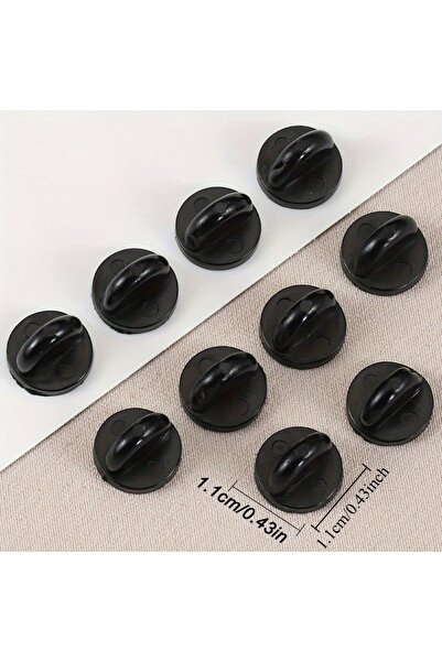 Choice 10 قطع من دبابيس ربطات العنق السوداء والشفافة المصنوعة من مادة PVC - د...