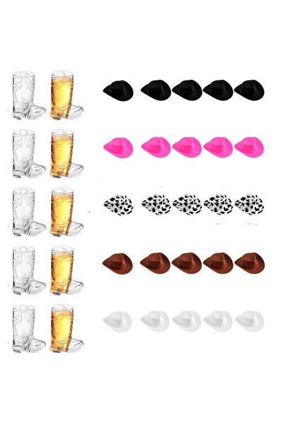 Choice style4 35pcs 30 Pcs Cowboys Shot Glass Plastic Mini Western Cowgirl Ha...