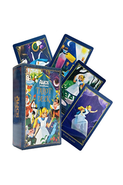 Choice ٣٨٤ مجموعة أوراق تاروت أليس في بلاد العجائب، مجموعة التنبؤات والقدر، ل...