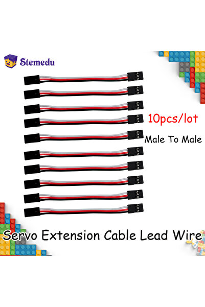 Choice 10Pcs Servo Extension Cable Lead Wire Male To Male JR Plug 10cm 3.93 I...