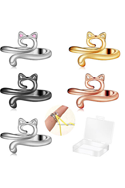 Choice 5 قطع من حلقات الكروشيه Zxiixz، حلقات شد قابلة للتعديل، حلقة خيوط لحيا...