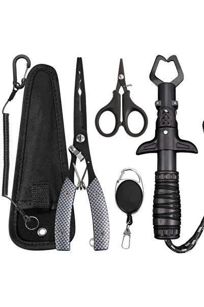 Choice ملحقات صيد متعددة الوظائف بنقشة مربعات رمادية (FT-028): كماشة صيد من ا...