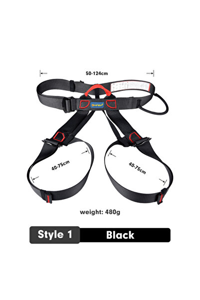 Choice حزام أمان رياضي احترافي من زيندا، أسود اللون، مناسب للرياضات الخارجية وتسلق الجبال، مزود بحزام خصر