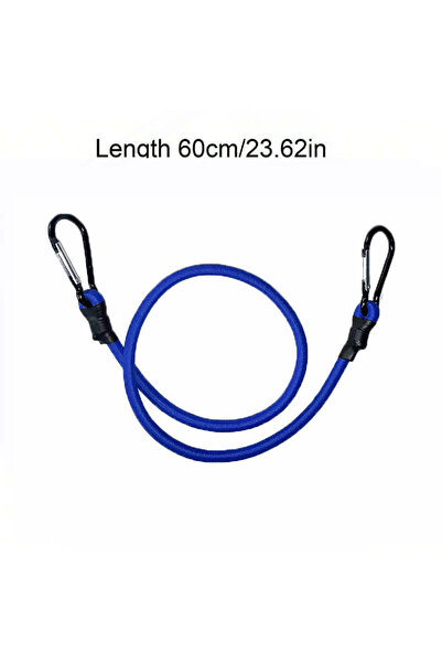 Choice Blue 60cm Practical Elastic Rope 8mm Outdoor Elastic Band with Hooks L...