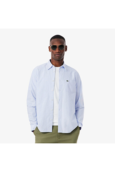 Lacoste Regular Fit Striped Oxford Shirt - CH5625-00-E7B