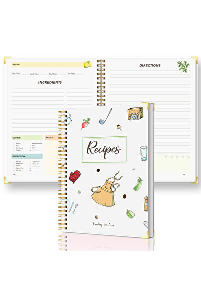 Choice White Hardcover Recipe Book: Personal or Family Use Portable Recipe Bo...