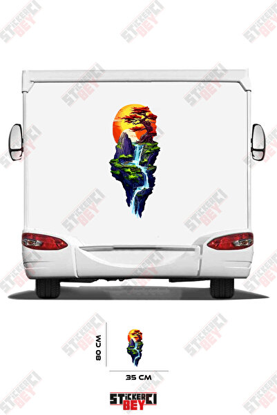STİCKERCI BEY River and Nature Visual Caravan Sticker Coating