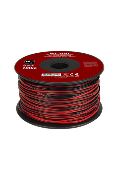 Blow Cablu difuzor, Blow, 2mm x 0.35mm x 100m, Roșu/Negru