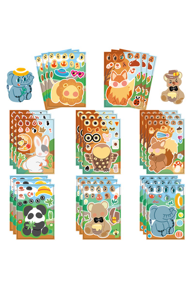 Choice 8 قطع من ملصقات حيوانات الغابة الكرتونية اللطيفة، مناسبة لحافظات الهوا...
