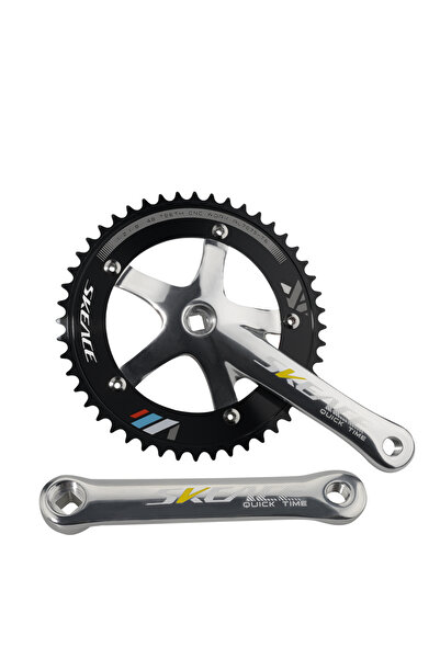 Choice مجموعة تروس دراجة ثابتة من SKEACE، 48 سنًا، 165 مم، لون أسود فضي، ترس ...