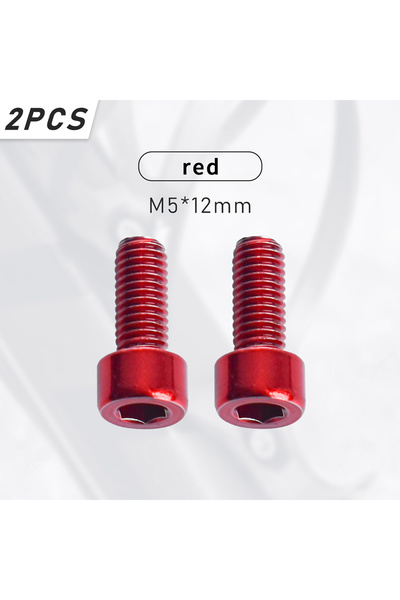 Choice M5-12 Red 2PCS KRSEC 2pcs Bicycle Bottle Cage Screws M5×12mm Ultra-Lig...