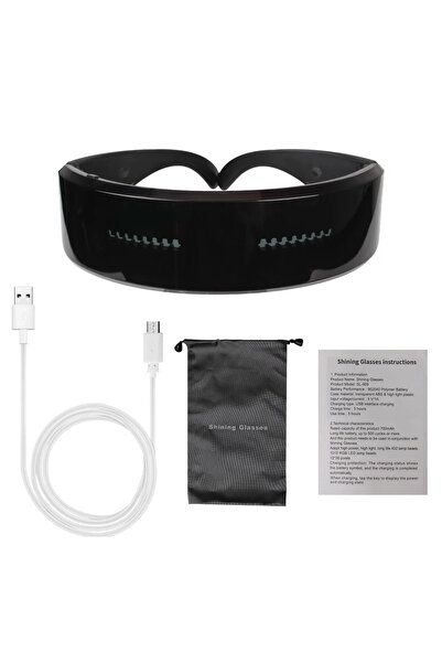 Choice نظارات إلكترونية مستقبلية لامعة يمكنك صنعها بنفسك، تتوهج في الظلام، مز...