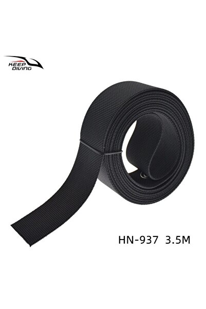 Choice حزام ظهر أسود بطول 3.5 متر للغوص التقني، مزود بحزام كتف، وحزام تثبيت س...