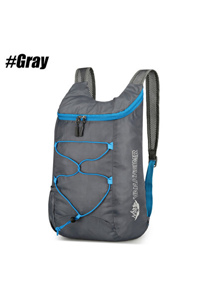 Choice Gray Lightweight Foldable Hiking Backpack, Water Resistant Packable Da...