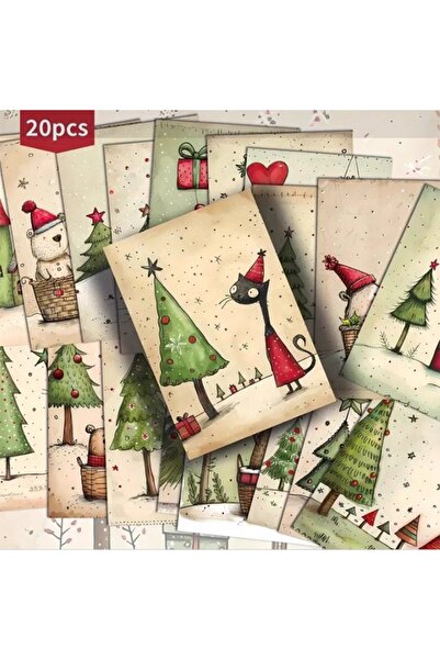 Choice ٢٠ بطاقة بريدية لعيد الميلاد، بطاقات معايدة إبداعية لعيد الميلاد على ش...