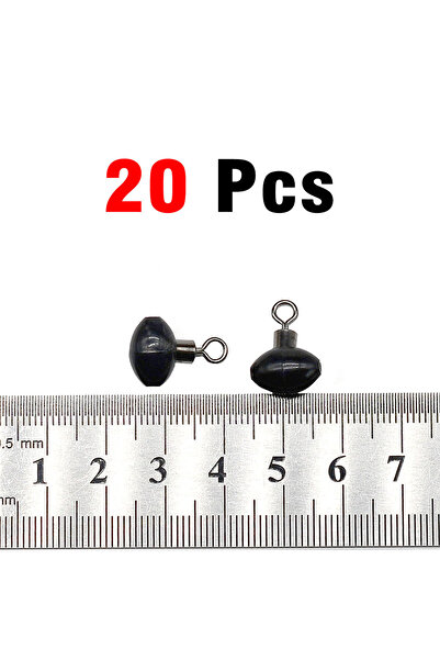 Choice 20 قطعة من الخرز البلاستيكي الأسود مع وصلة دوارة ثلاثية الاتجاهات لصيد...