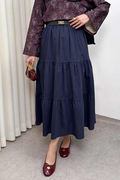 Salih Çelebi Fusta stratificată din țesătură tip parașută 0052 - ALBASTRU ÎNCHIS