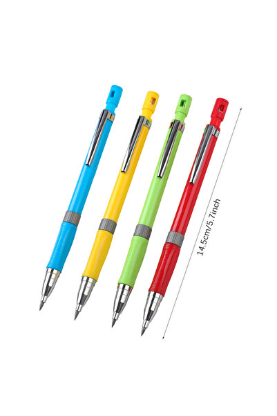 Choice 4pcs mixed set 4Pcs/Set 2.0mm Mixed Color Mechanical Pencil with Penci...