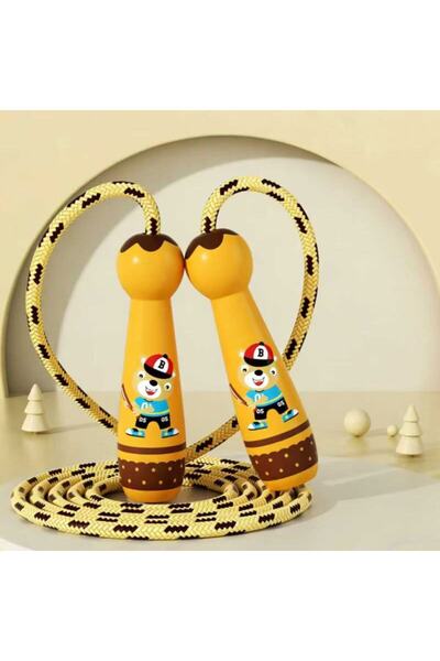 Choice Bear-1pc Adjustable Kids Jump Rope - Cotton Braided Skipping Rope with...