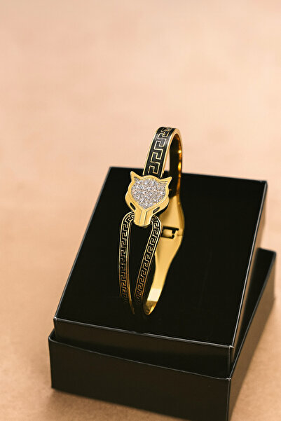 G Sport POLO Noble Female Leopard Head Detailed Steel Bracelet