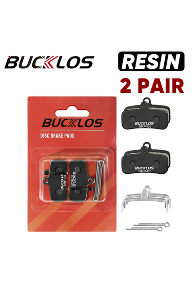 BUCKLOS قطعتان من وسادات فرامل الدراجة المصنوعة من الراتنج، متوافقة مع فرامل ...