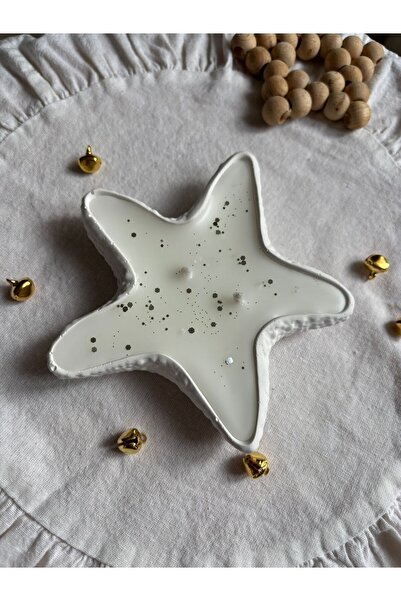 FLAME CANDLE HANDMADE CANDLES Dekoratif Yıldız Şekilli Mumluk , Amber Kokulu ...