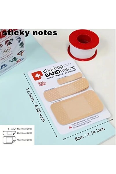 Choice ٦٠ ورقة من الملاحظات اللاصقة على شكل ضمادة، ملصقات ملاحظات، ملصقات قاب...